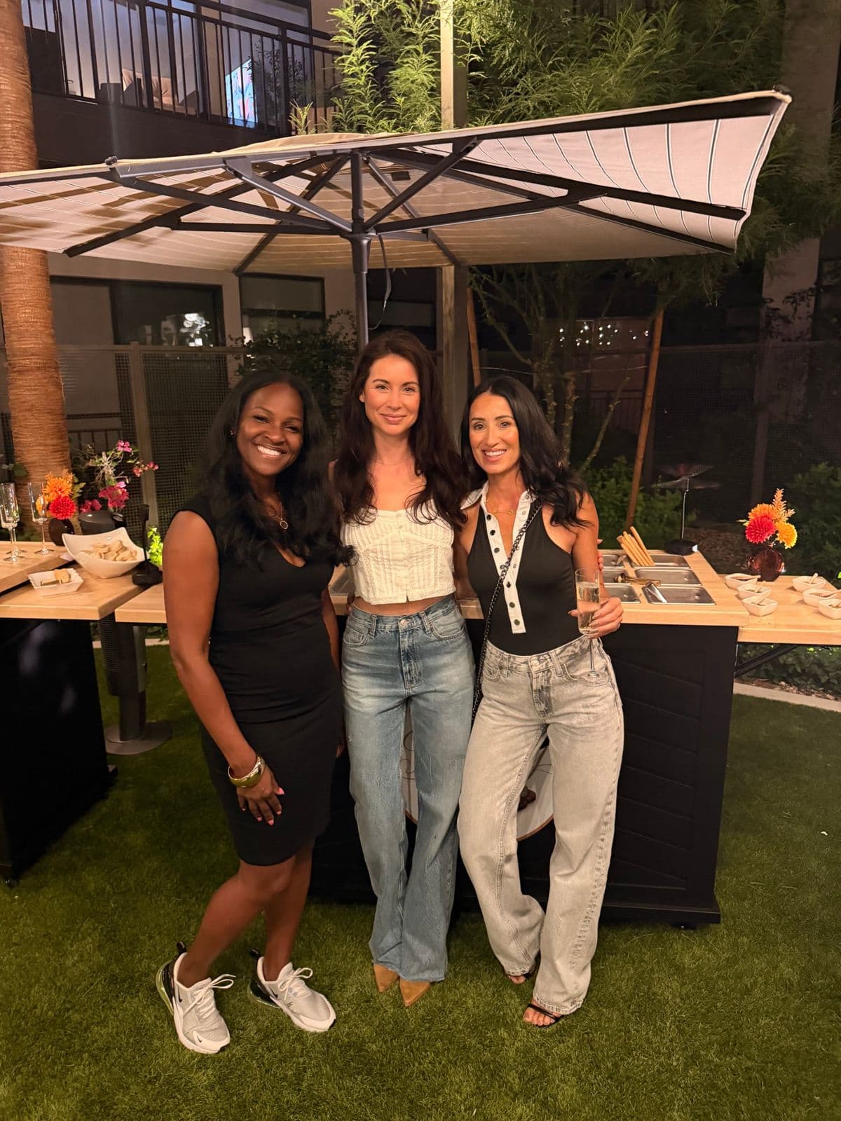 LaVonda with two guests at the cart